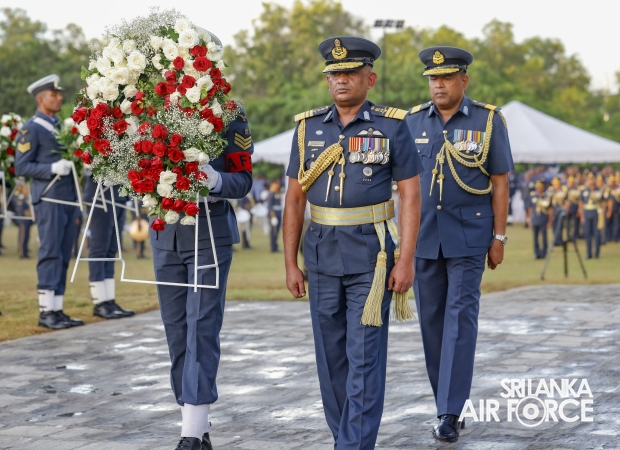 SLAF FALLEN WAR HEROES HONOURED AT THE WAR HEROES MONUMENT SLAF TRADE TRAINING SCHOOL, EKALA